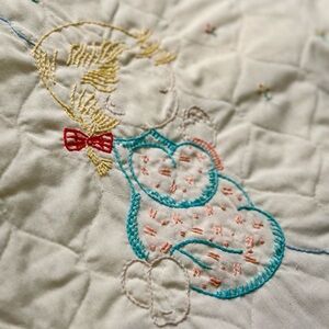 Now I Lay Me Down To Sleep Prayer Hand Embroidered Baby Quilt